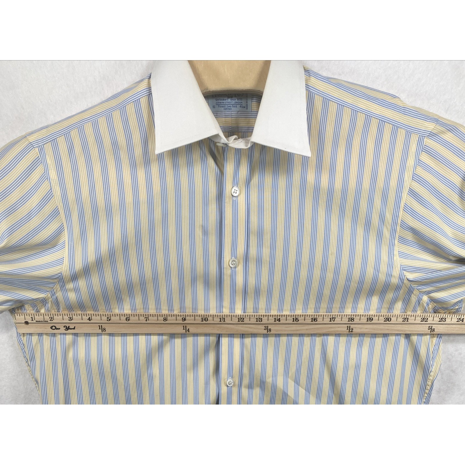 Vintage Hilditch & Key Shirt Men 16 Dress Formal Button Up French Cuff C83 — image 6 of 6